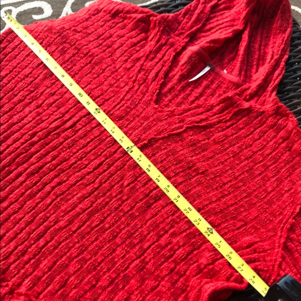 Free People Red Hooded Knit Sweater - Picture 13 of 15